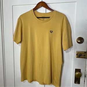 Tactics Mustard Yellow Orange Short Sleeve T Shirt L (flaws)